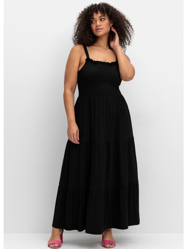 Платье до колена sheego, черный
Платье до колена sheego, черный