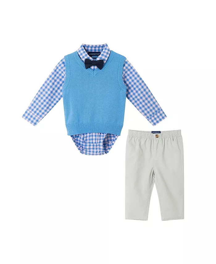 Комплект для мальчиков с длинным рукавом: рубашка на пуговицах и брюки Andy & Evan, синий
Комплект для мальчиков с длинным рукавом: рубашка на пуговицах и брюки Andy & Evan, синий