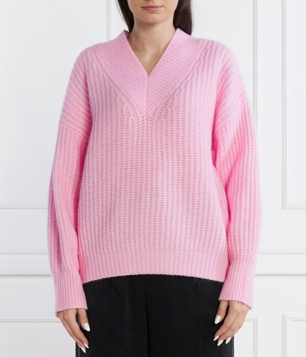 Пуловер женский Hugo свободного кроя шерстяной, розовый
Пуловер женский Hugo свободного кроя шерстяной, розовый