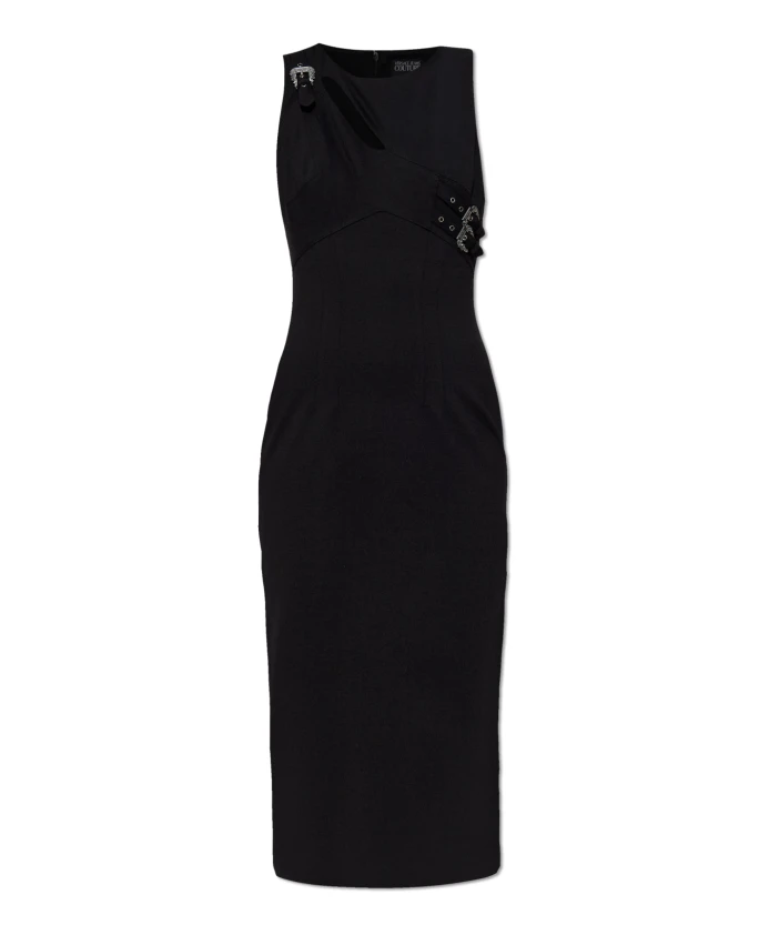 Платье с декоративной аппликацией и разрезом Versace Jeans Couture, черный
Платье с декоративной аппликацией и разрезом Versace Jeans Couture, черный