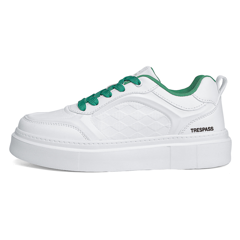 TRESPASS Скользостойкие амортизирующие износостойкие увеличивающие рост низкие скейтерские кроссовки мужские бело-зеленые, цвет White Green
TRESPASS Скользостойкие амортизирующие износостойкие увеличивающие рост низкие скейтерские кроссовки мужские бело-зеленые, цвет White Green