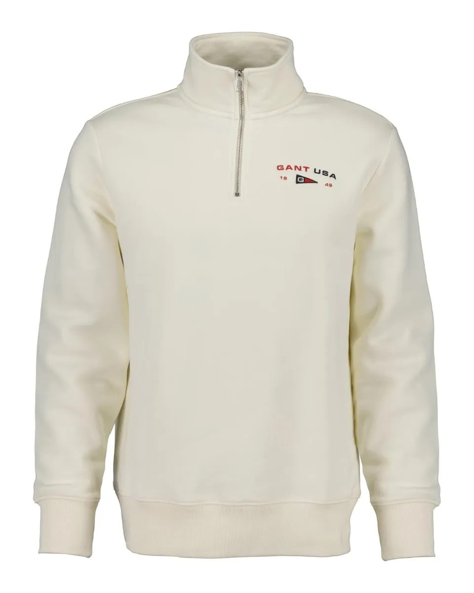 Мужская толстовка на молнии с рисунком на груди Gant, кремовый
Мужская толстовка на молнии с рисунком на груди Gant, кремовый