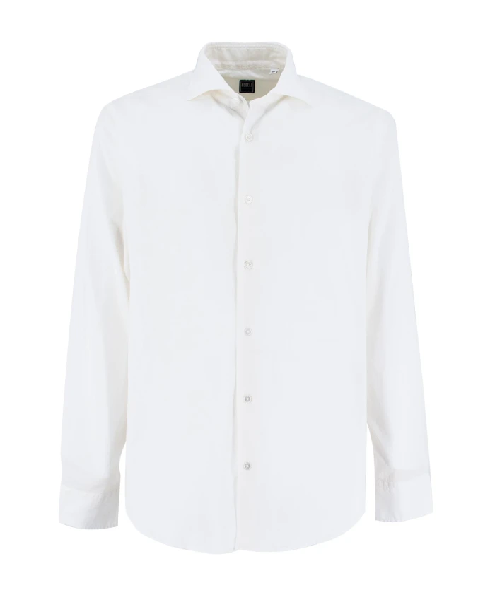 Хлопковая рубашка приталенного кроя с французским воротником Fedeli, белый
Хлопковая рубашка приталенного кроя с французским воротником Fedeli, белый