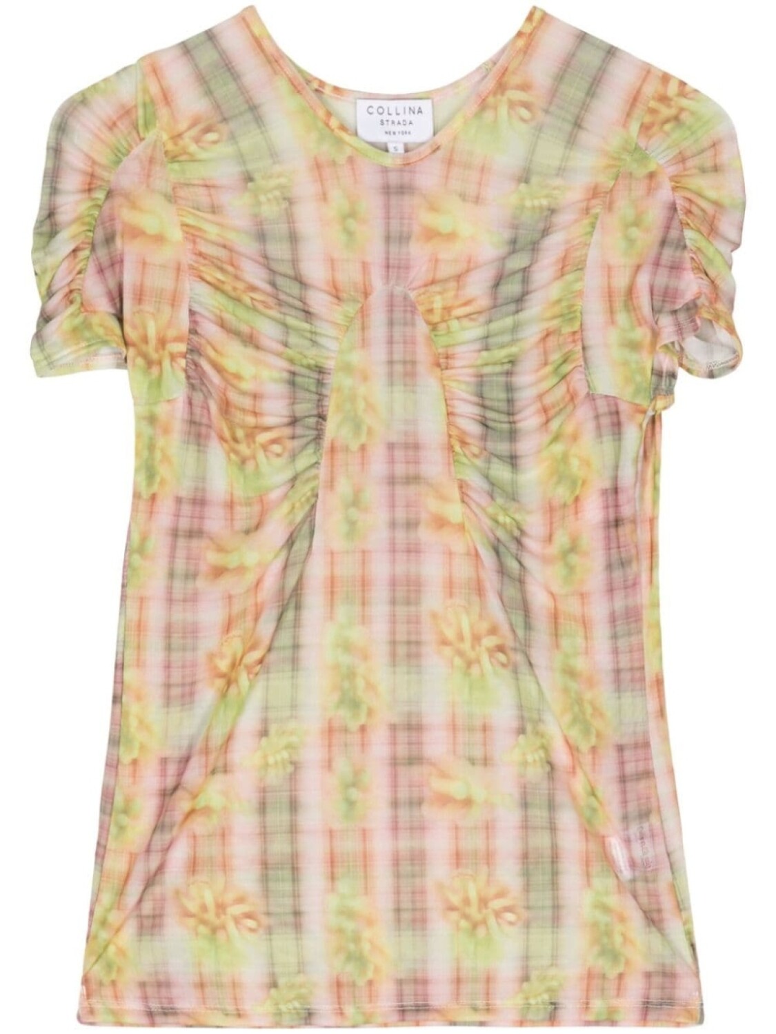 Collina Strada сетчатый топ со сборками, зеленый
Collina Strada сетчатый топ со сборками, зеленый