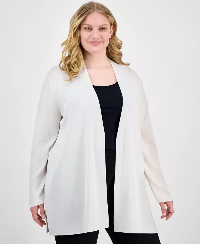 Кардиган с открытой полочкой больших размеров Napa Anne Klein, белый
Кардиган с открытой полочкой больших размеров Napa Anne Klein, белый