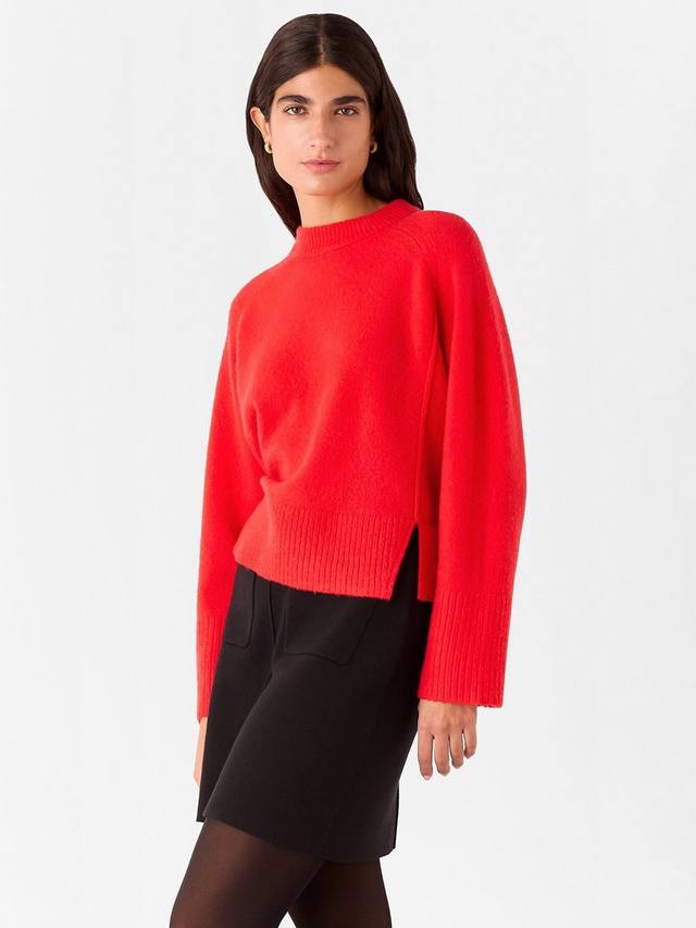 Джемпер из смесовой шерсти с разрезом по бокам Whistles, красный
Джемпер из смесовой шерсти с разрезом по бокам Whistles, красный