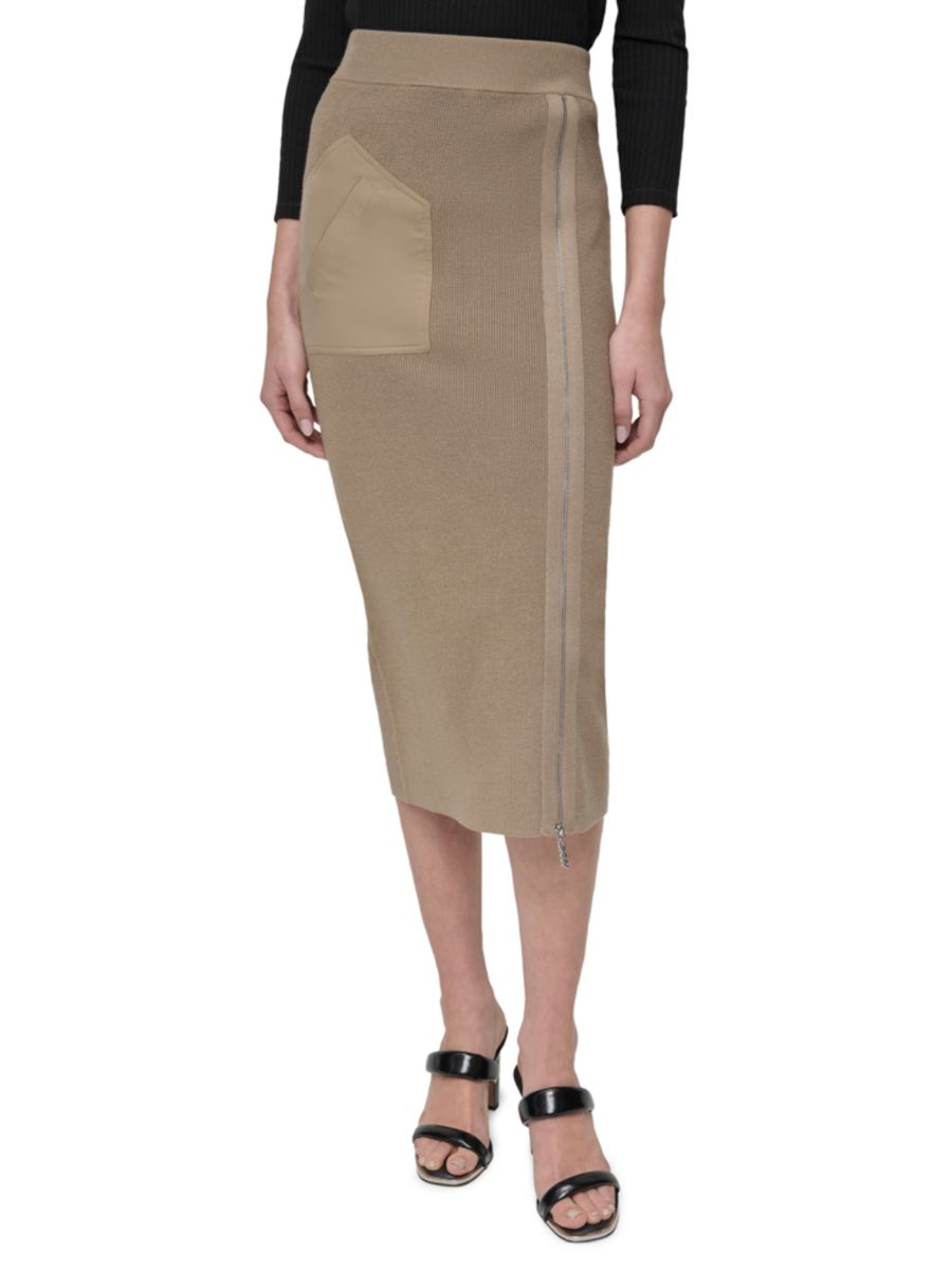 Вязаная юбка-свитер миди DKNY, серо-коричневый
Вязаная юбка-свитер миди DKNY, серо-коричневый