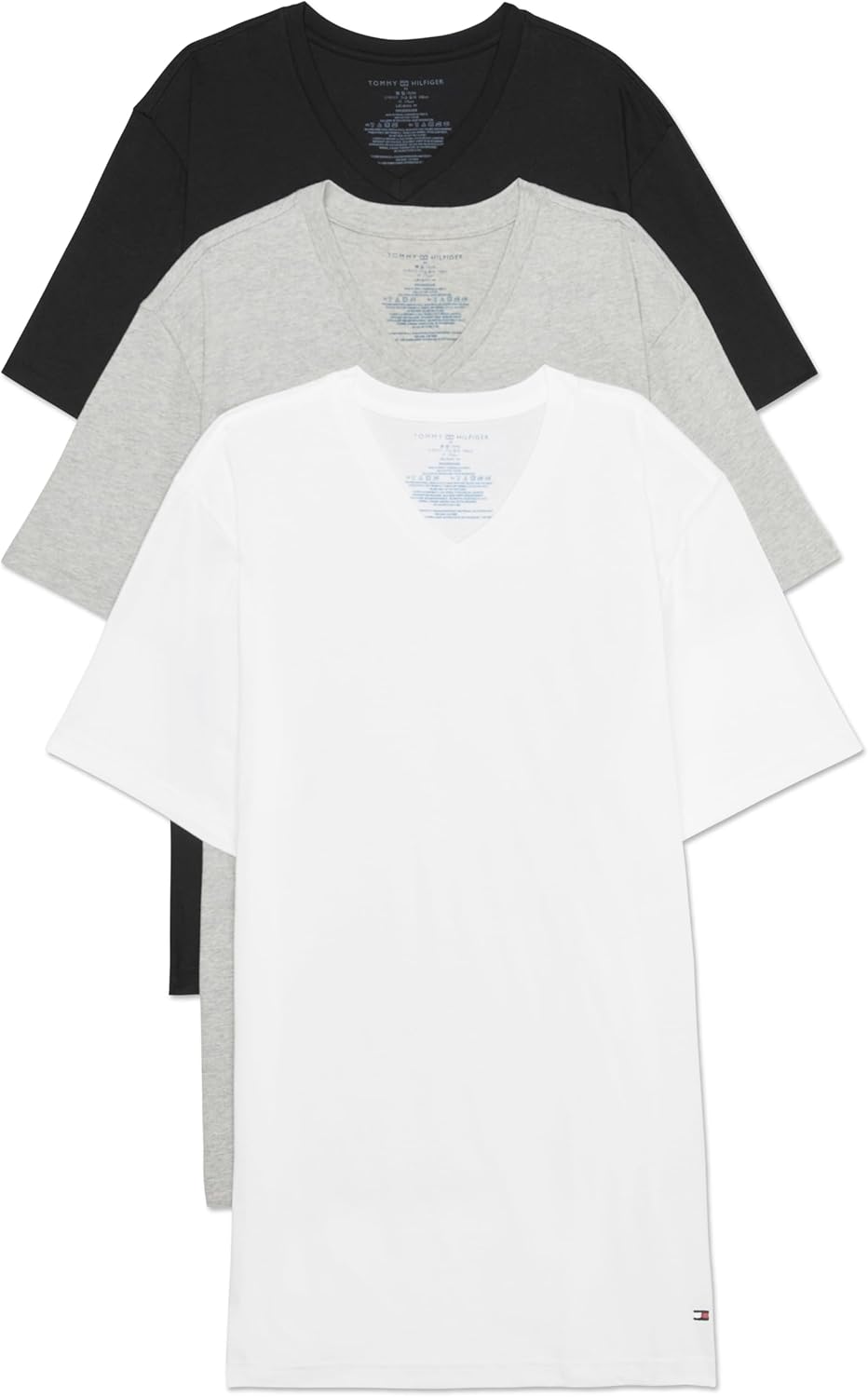 Комплект из 3 классических мужских хлопковых маек Tommy Hilfiger с V-образным вырезом, V Neck - White/Grey/Black
Комплект из 3 классических мужских хлопковых маек Tommy Hilfiger с V-образным вырезом, V Neck - White/Grey/Black