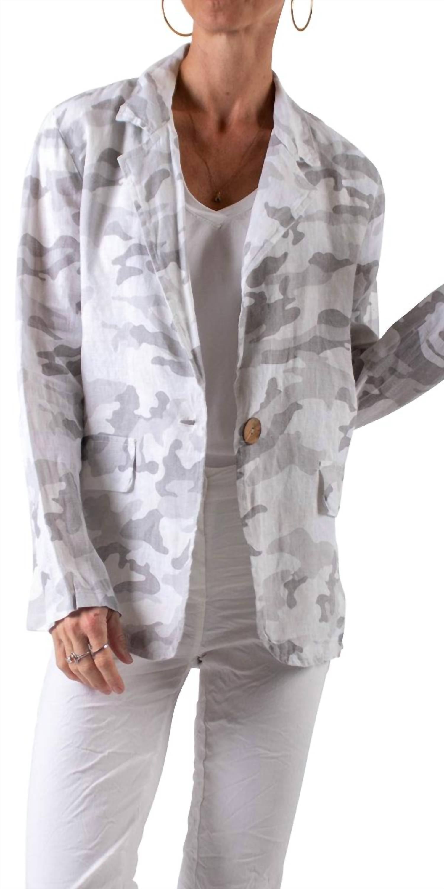 Льняной блейзер Sabrina Camo белого цвета Gigi Moda, белый
Льняной блейзер Sabrina Camo белого цвета Gigi Moda, белый