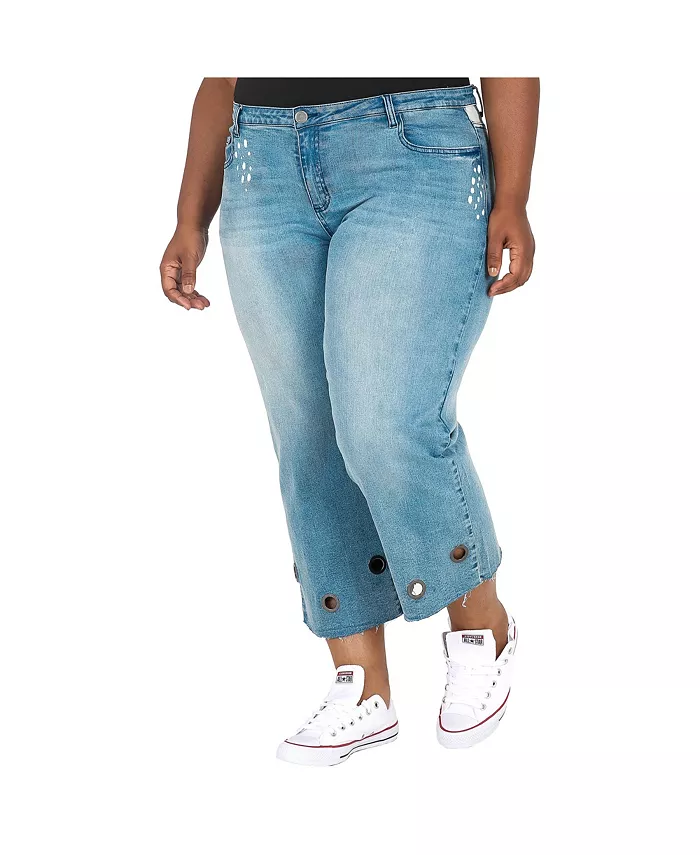 Укороченные джинсы Curvy-Fit Plus Size с люверсами Poetic Justice, синий
Укороченные джинсы Curvy-Fit Plus Size с люверсами Poetic Justice, синий