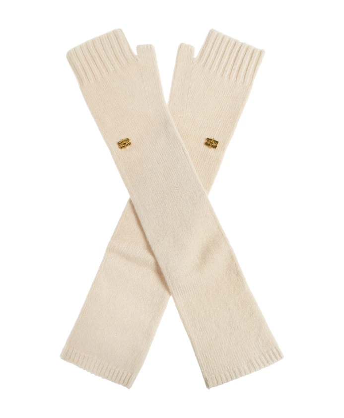 Перчатки без пальцев из смеси шерсти яка Ganni, бежевый
Перчатки без пальцев из смеси шерсти яка Ganni, бежевый