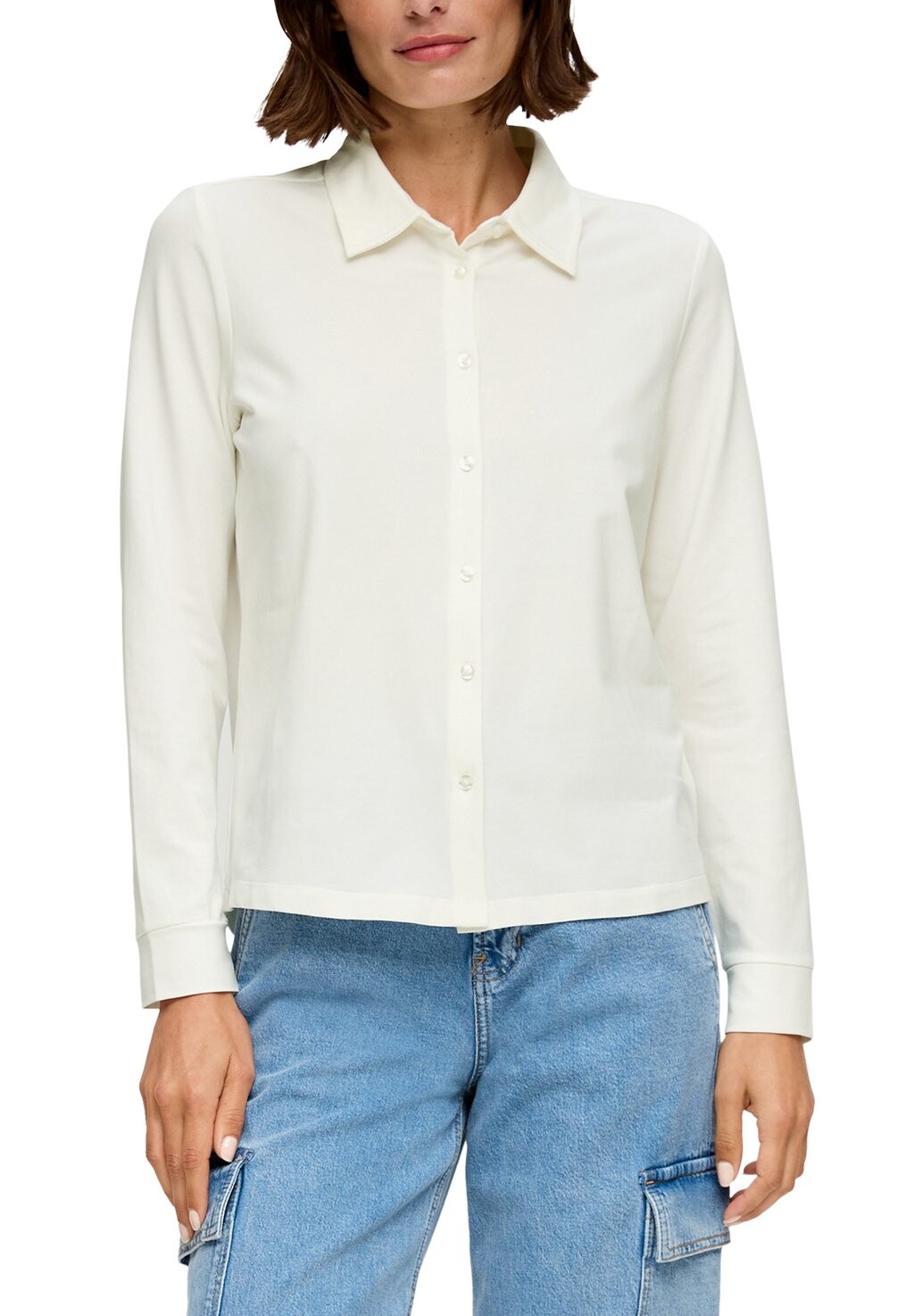 Блузка на пуговицах s.Oliver, кремовый
Блузка на пуговицах s.Oliver, кремовый