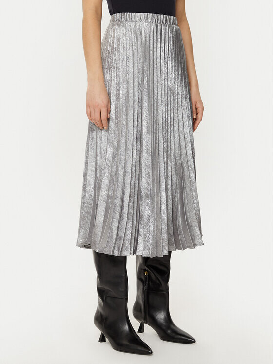 Плиссированная юбка стандартного кроя Gap, серебряный
Плиссированная юбка стандартного кроя Gap, серебряный
