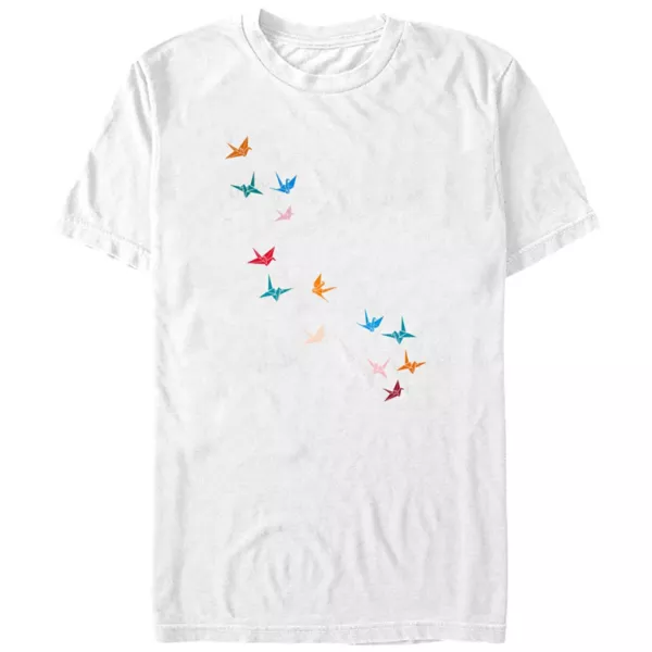 Футболка с изображением больших и высоких летящих бумажных журавликов Licensed Character, белый
Футболка с изображением больших и высоких летящих бумажных журавликов Licensed Character, белый