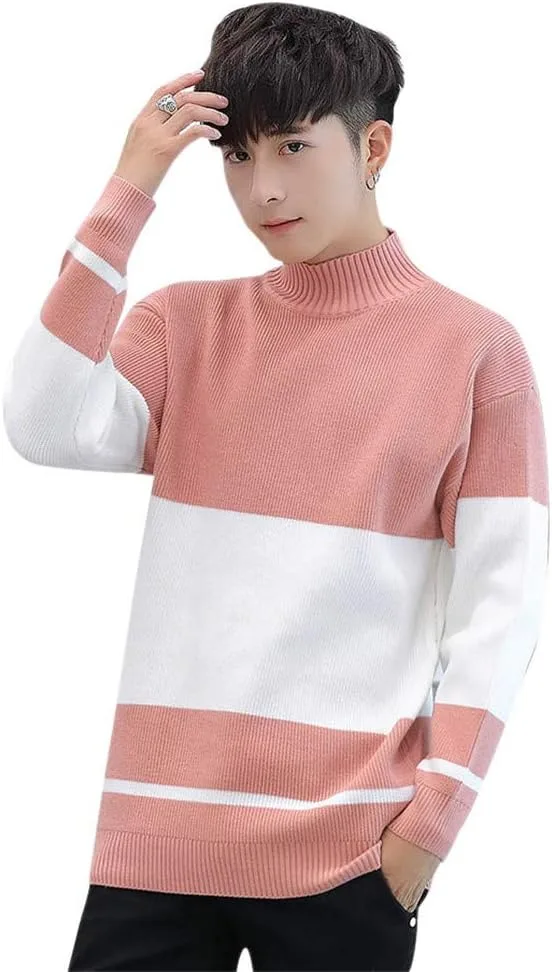 Мужской свитер с контрастным цветом и высоким воротником Drasawee
Мужской свитер с контрастным цветом и высоким воротником Drasawee