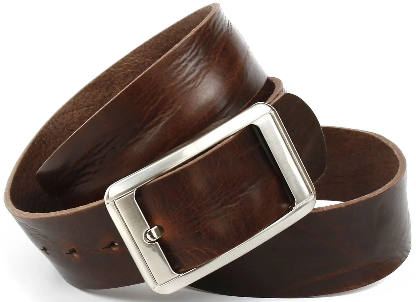 Кожаный ремень Anthoni Crown с грубой текстурой поверхности, коричневый 
Кожаный ремень Anthoni Crown с грубой текстурой поверхности, коричневый