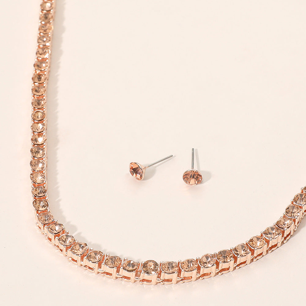 Вечернее ожерелье с теннисной цепочкой и стразами Fashnzfab, Peach, Rose Gold
Вечернее ожерелье с теннисной цепочкой и стразами Fashnzfab, Peach, Rose Gold