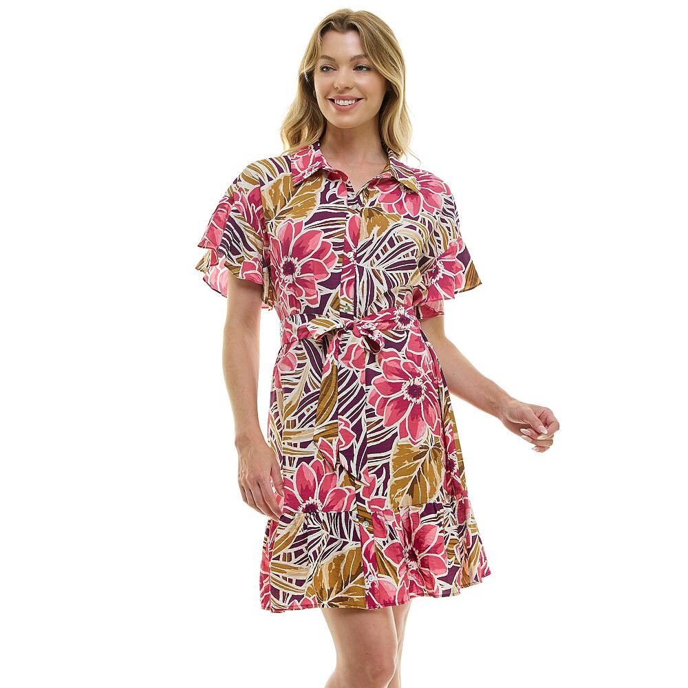 Женское платье Luxology на пуговицах спереди с завязкой на талии, цвет Plum Gold Cream
Женское платье Luxology на пуговицах спереди с завязкой на талии, цвет Plum Gold Cream