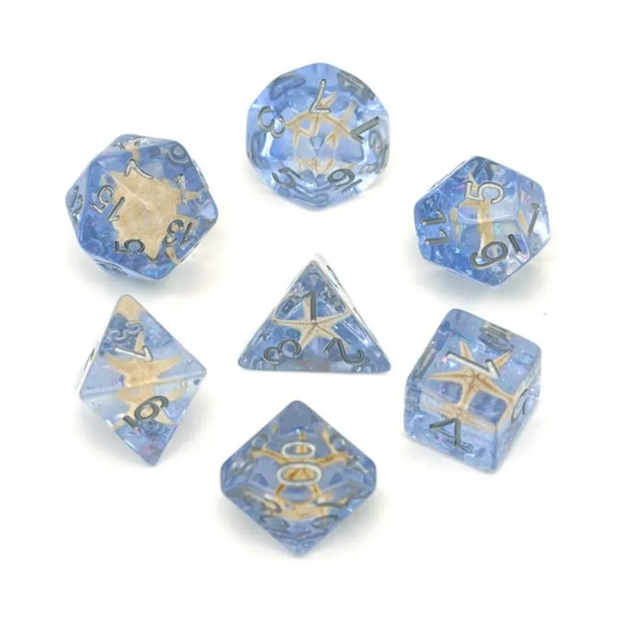 Набор Poly — синий блеск и морская звезда с серебром (7), Dice Sets - Resin/Acrylic - Blue, Green, & Purple (Foam Brain Games)
Набор Poly — синий блеск и морская звезда с серебром (7), Dice Sets - Resin/Acrylic - Blue, Green, & Purple (Foam Brain Games)