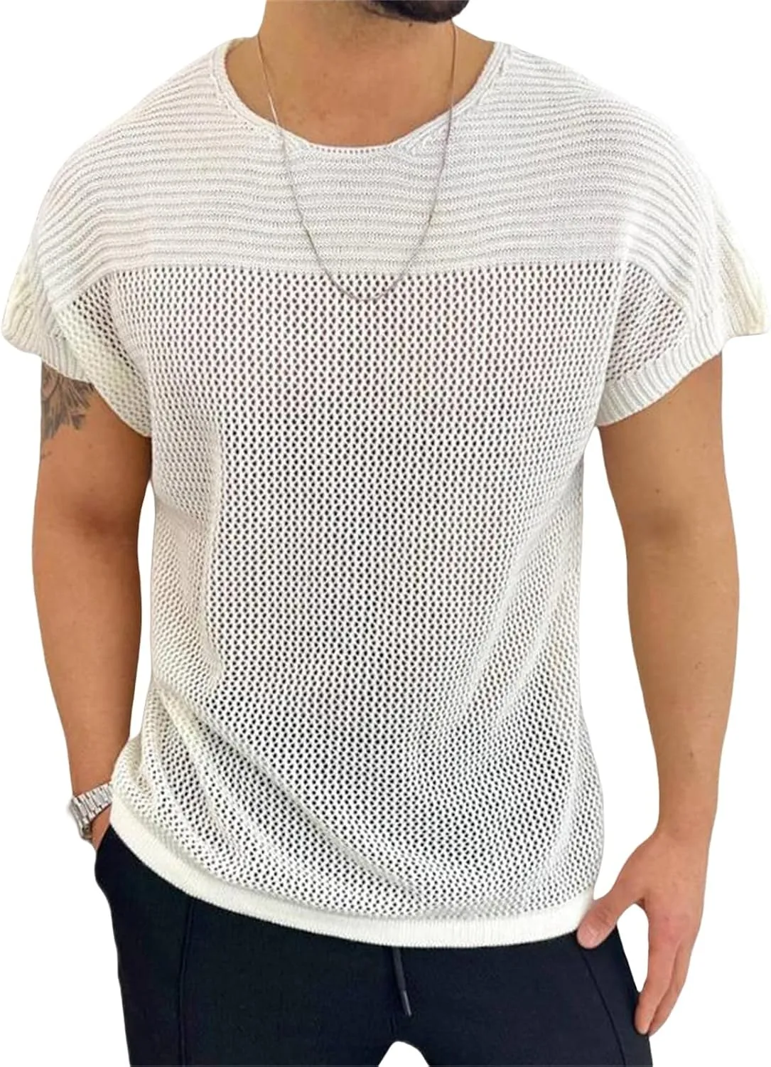 Футболка Hollow Out с коротким рукавом и вязаной текстурой evzosrz
Футболка Hollow Out с коротким рукавом и вязаной текстурой evzosrz