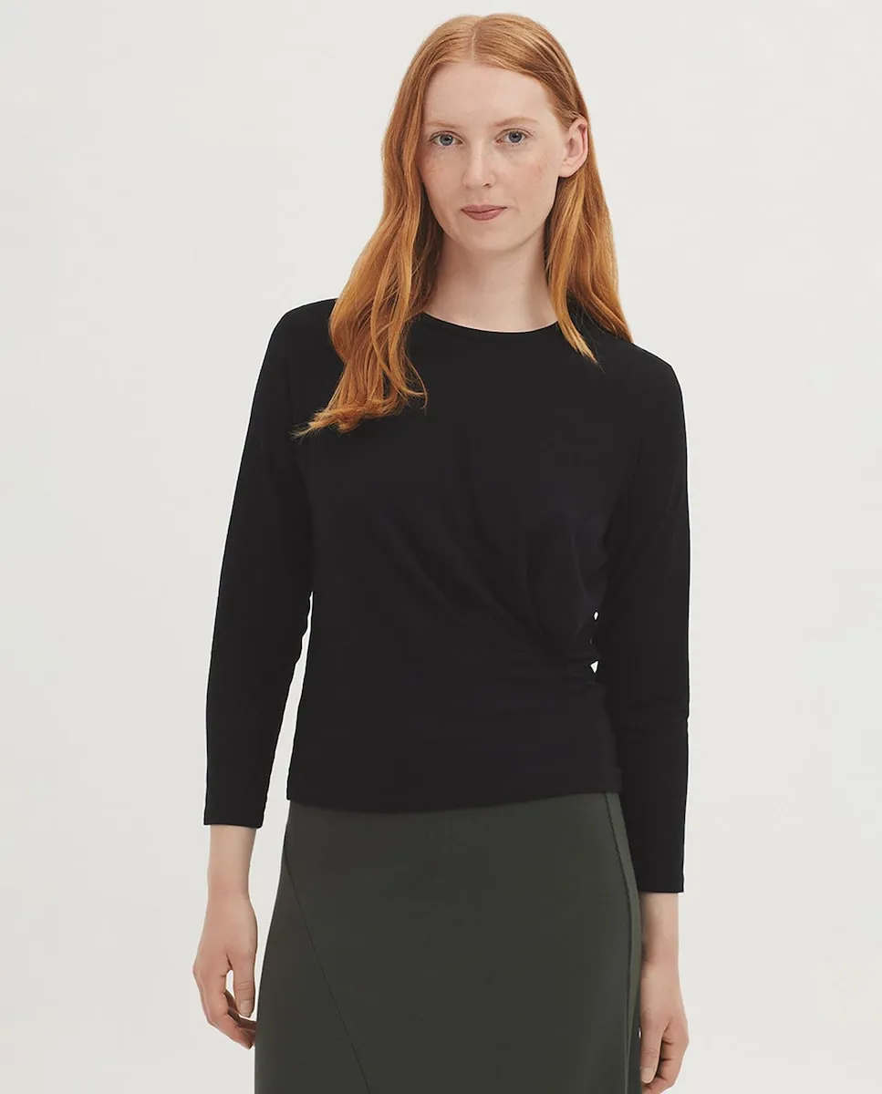 Женская однотонная футболка с круглым вырезом Nice Things, черный
Женская однотонная футболка с круглым вырезом Nice Things, черный