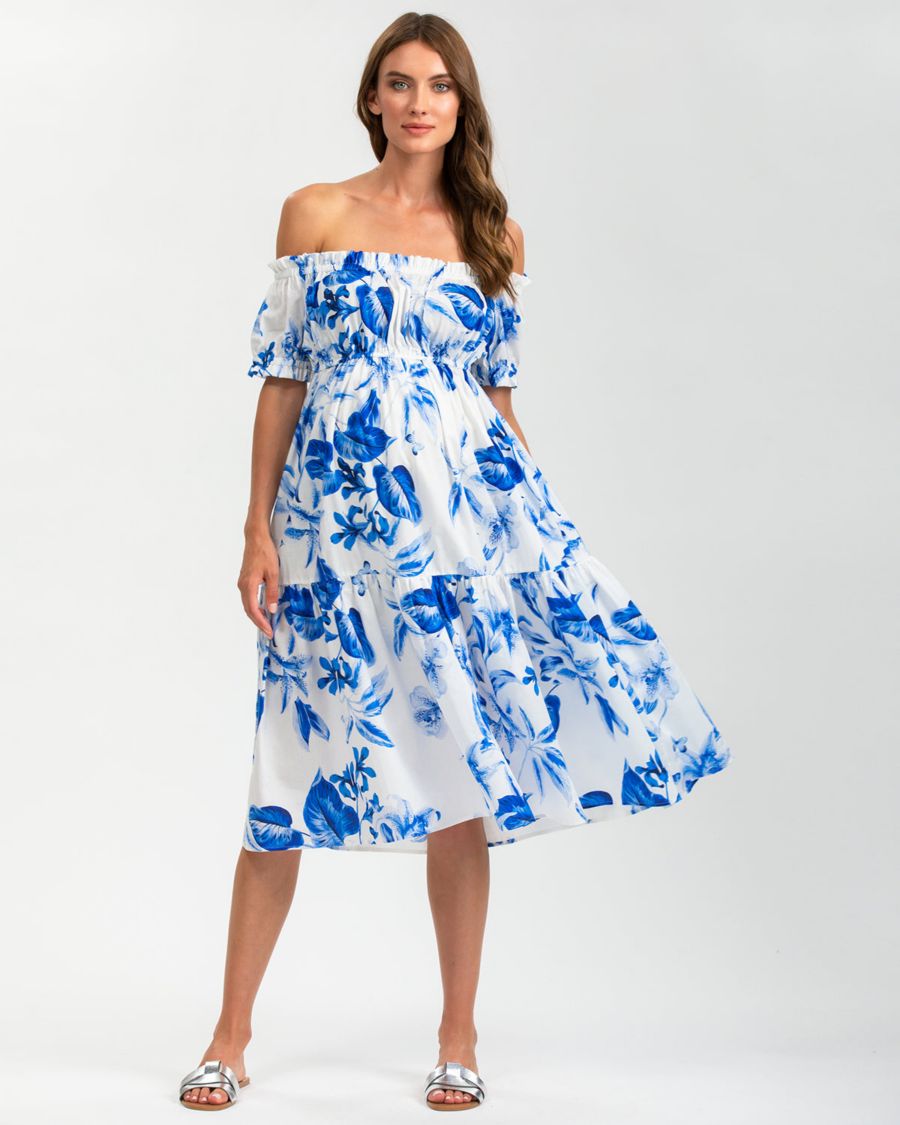 Платье для беременных Lola с открытыми плечами и цветочным принтом, длиной до колена PIETRO BRUNELLI MATERNITY, Blue butterflies
Платье для беременных Lola с открытыми плечами и цветочным принтом, длиной до колена PIETRO BRUNELLI MATERNITY, Blue butterflies