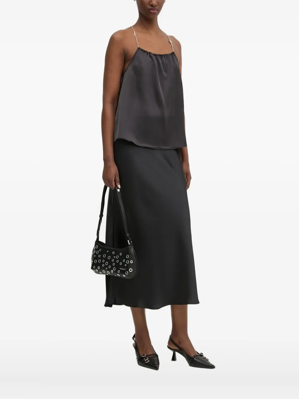 Топ с цепочным ремешком HUGO, черный 
Топ с цепочным ремешком HUGO, черный