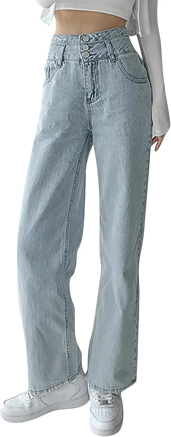 Женские джинсы High Waisted Straight Leg с эффектом контроля живота
Женские джинсы High Waisted Straight Leg с эффектом контроля живота