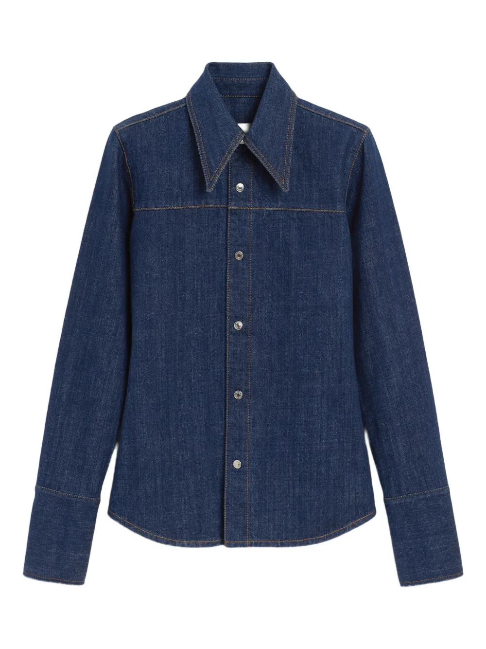 Рубашка с острым воротником Ami Paris, синий
Рубашка с острым воротником Ami Paris, синий