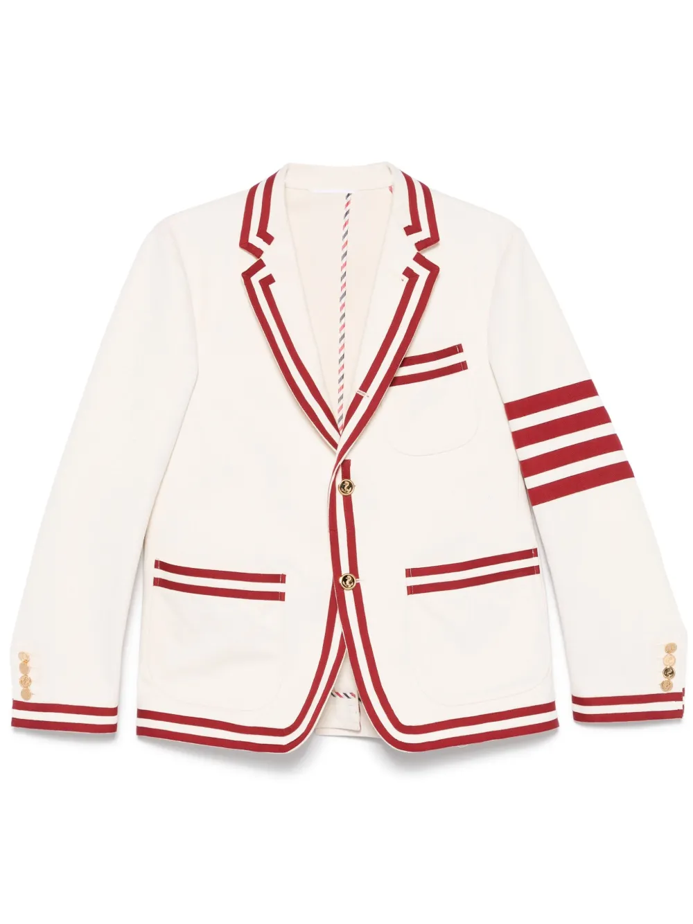Пиджак с полосками 4-Bar THOM BROWNE, нейтральный
Пиджак с полосками 4-Bar THOM BROWNE, нейтральный