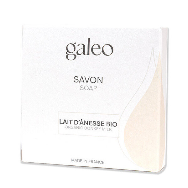 Galeo, Органическое кусковое мыло с ослиным молоком, 100 г
Galeo, Органическое кусковое мыло с ослиным молоком, 100 г