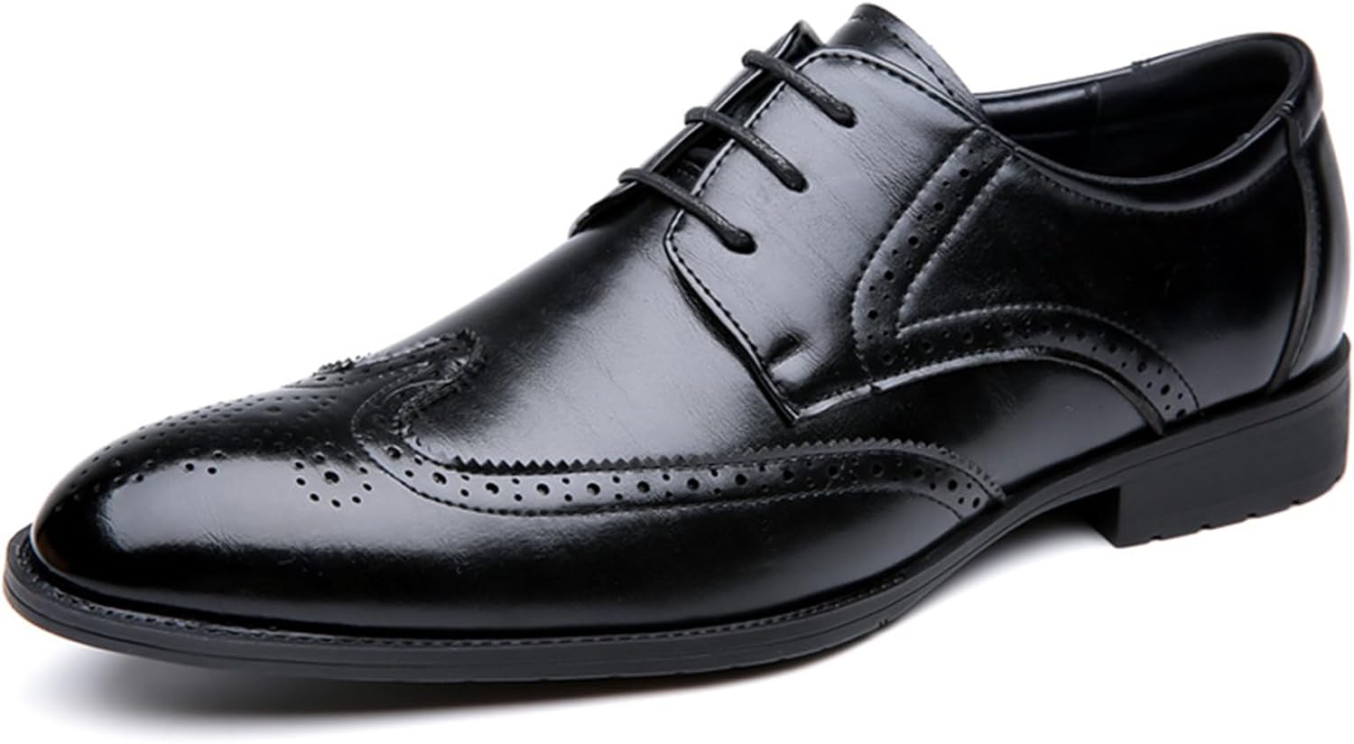Мужские классические оксфорды с шнуровкой, крыльями и брогированием, кожаные деловые формальные дерби Abborora, черный
Мужские классические оксфорды с шнуровкой, крыльями и брогированием, кожаные деловые формальные дерби Abborora, черный