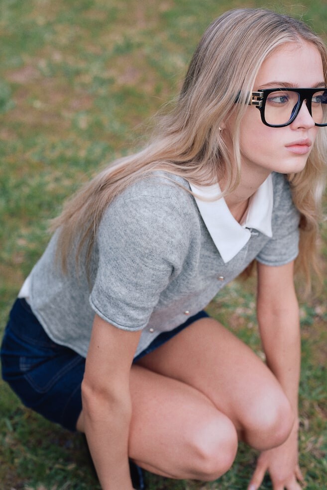 Кардиган тонкой вязки с короткими рукавами H&M, серый
Кардиган тонкой вязки с короткими рукавами H&M, серый