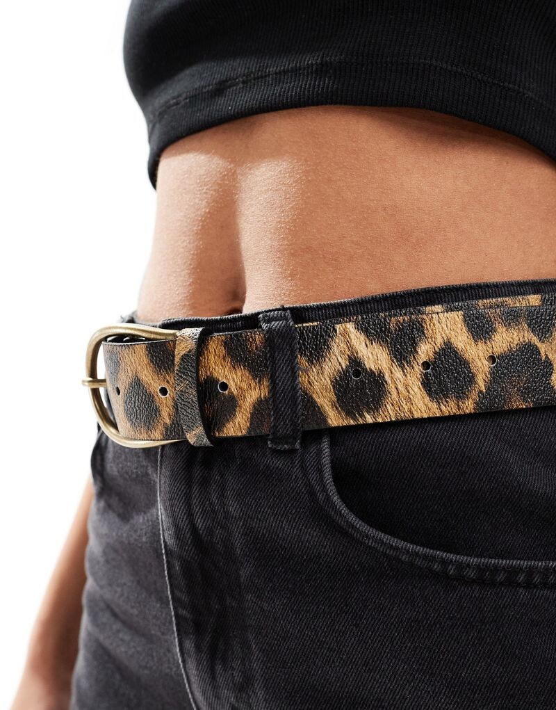 Леопардовый джинсовый ремень в форме полумесяца ASOS DESIGN
Леопардовый джинсовый ремень в форме полумесяца ASOS DESIGN