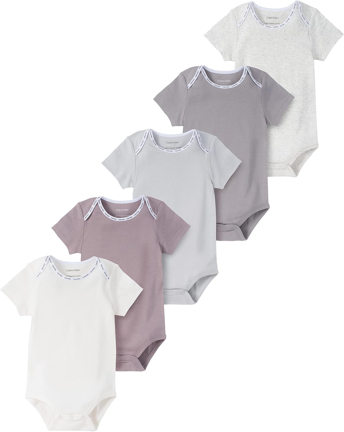 Набор из 5 боди Calvin Klein Organic Baby Essentials, Heather / Gull / Micro Chip / Purple Dove / Egret
Набор из 5 боди Calvin Klein Organic Baby Essentials, Heather / Gull / Micro Chip / Purple Dove / Egret