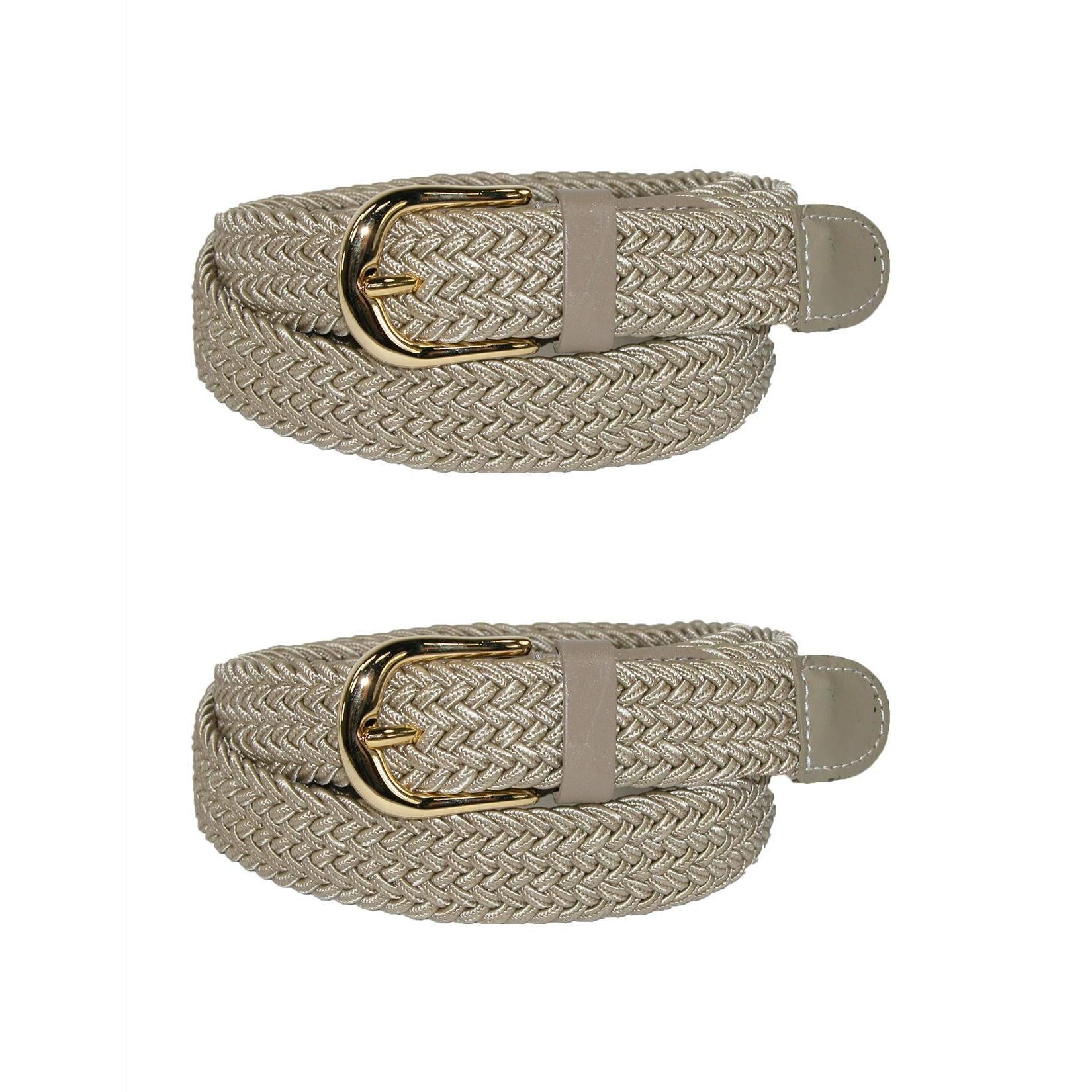 Женский эластичный плетеный пояс (упаковка из 2 шт.) CTM, бежевый
Женский эластичный плетеный пояс (упаковка из 2 шт.) CTM, бежевый