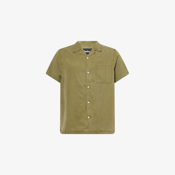 Рубашка Barbour Archer свободного кроя из ткани, оливковый 
Рубашка Barbour Archer свободного кроя из ткани, оливковый