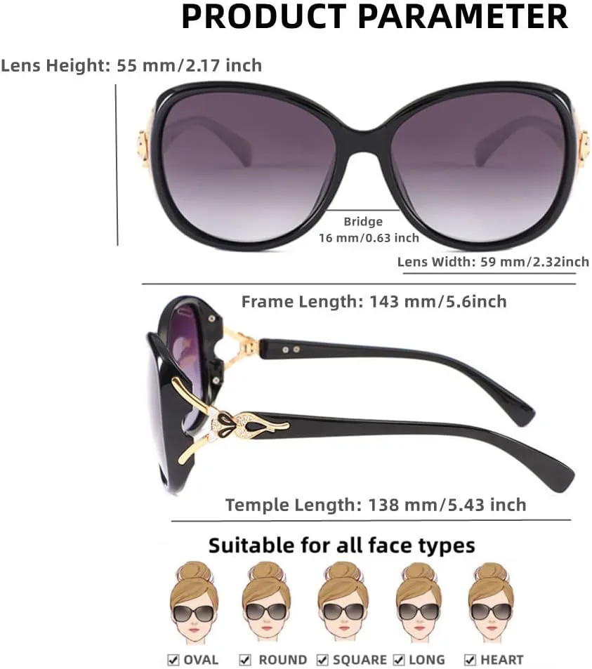 Поляризованные солнцезащитные очки LNTICB для женщин, модные женские очки с большой оправой, стильные солнцезащитные очки с защитой от УФ-излучения, Black
Поляризованные солнцезащитные очки LNTICB для женщин, модные женские очки с большой оправой, стильные солнцезащитные очки с защитой от УФ-излучения, Black