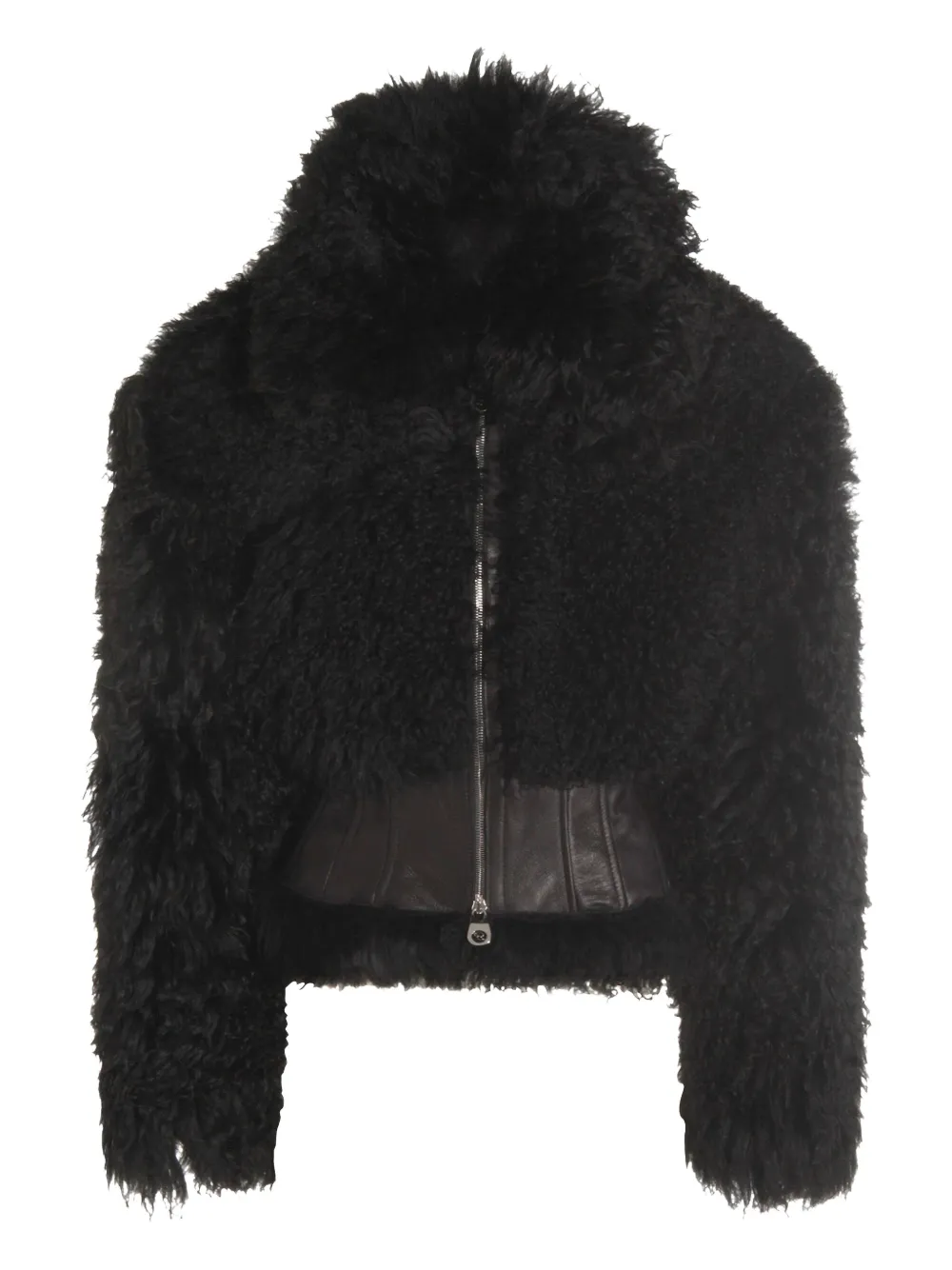 Флисовая куртка с кожаными деталями BLUMARINE, черный
Флисовая куртка с кожаными деталями BLUMARINE, черный