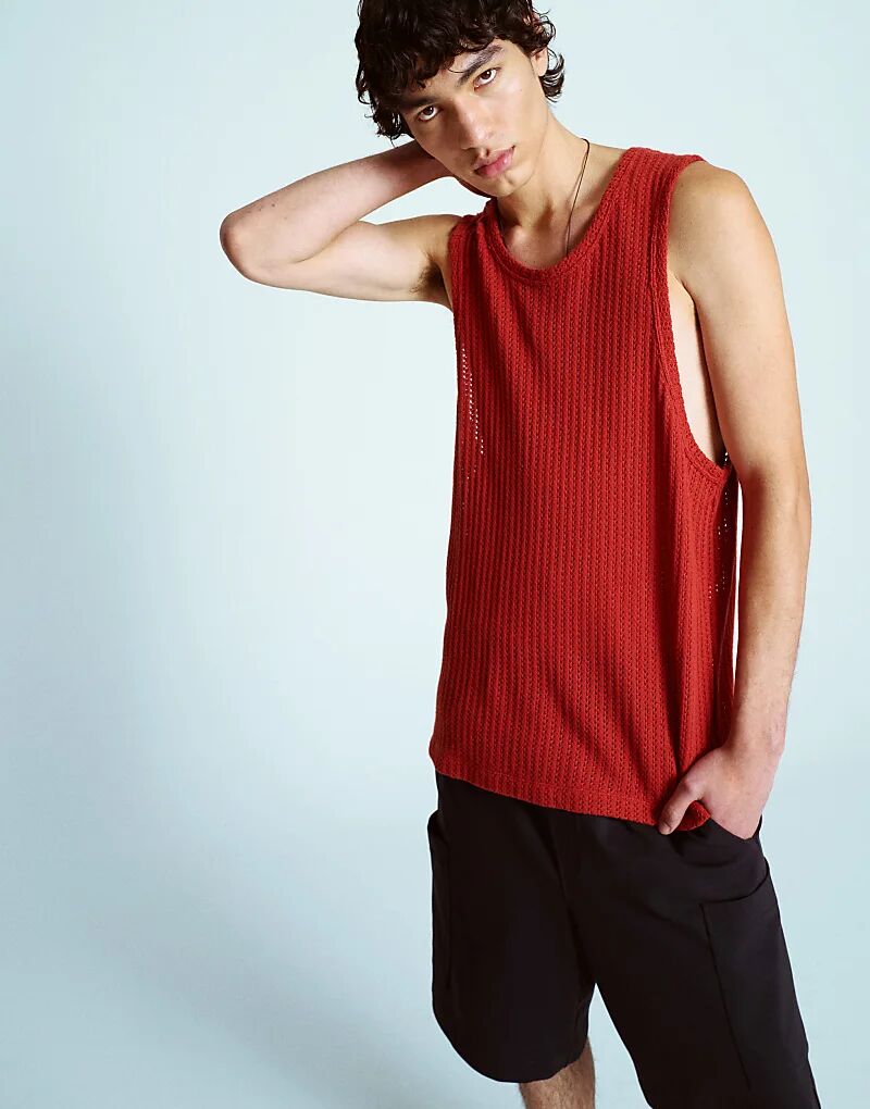 Вязаный жилет Topman свободного кроя цвета ржавчины
Вязаный жилет Topman свободного кроя цвета ржавчины