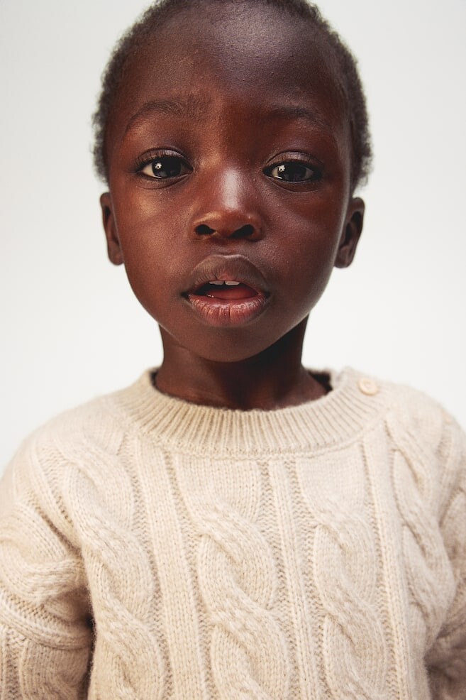 Свитер косой вязки H&M, бежевый 
Свитер косой вязки H&M, бежевый