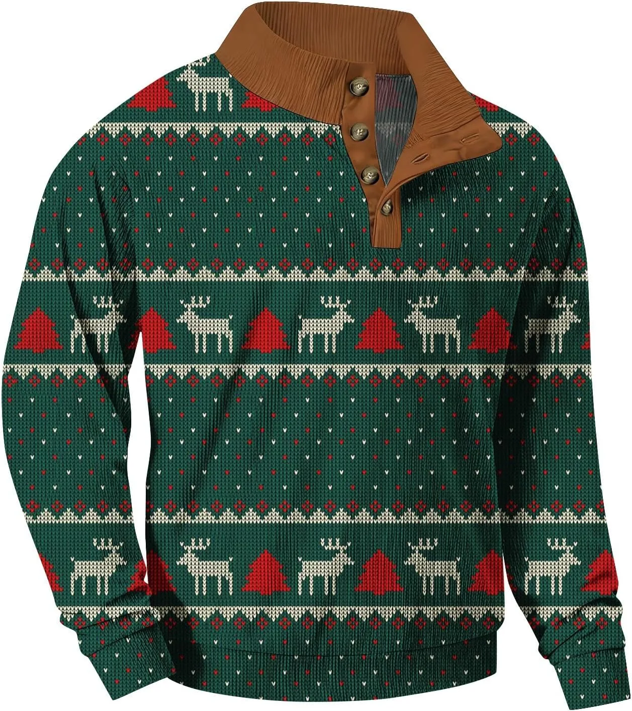 Мужская рождественская веселая толстовка Polo с пуговицами
Мужская рождественская веселая толстовка Polo с пуговицами