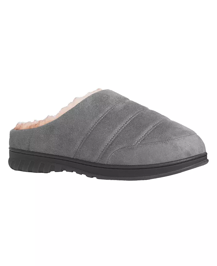 Мужские тапочки-клоги из микро-замши с утеплителем и подкладкой из искусственного меха с отделкой, подошва для использования в помещении и на улице Weatherproof, серый
Мужские тапочки-клоги из микро-замши с утеплителем и подкладкой из искусственного меха с отделкой, подошва для использования в помещении и на улице Weatherproof, серый
