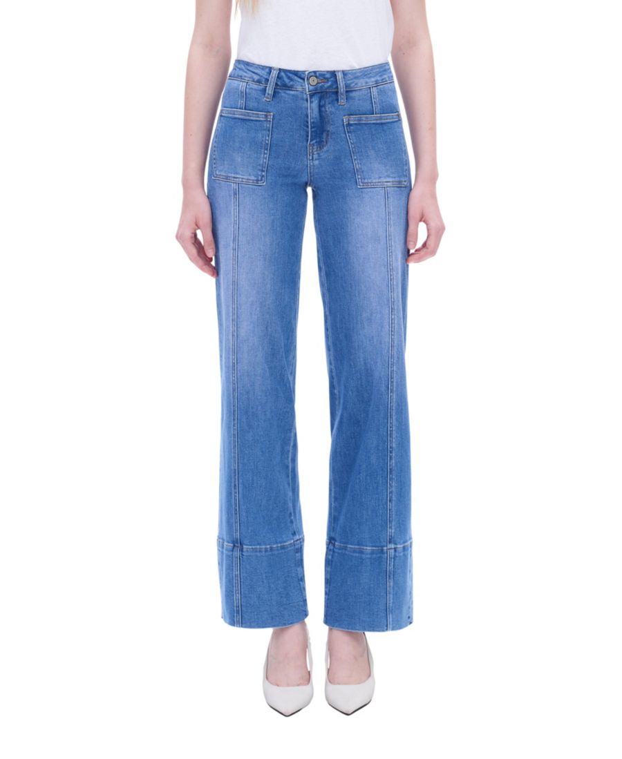 Женские джинсы средней посадки с широкими штанинами и накладными карманами BAYEAS, Starlight
Женские джинсы средней посадки с широкими штанинами и накладными карманами BAYEAS, Starlight