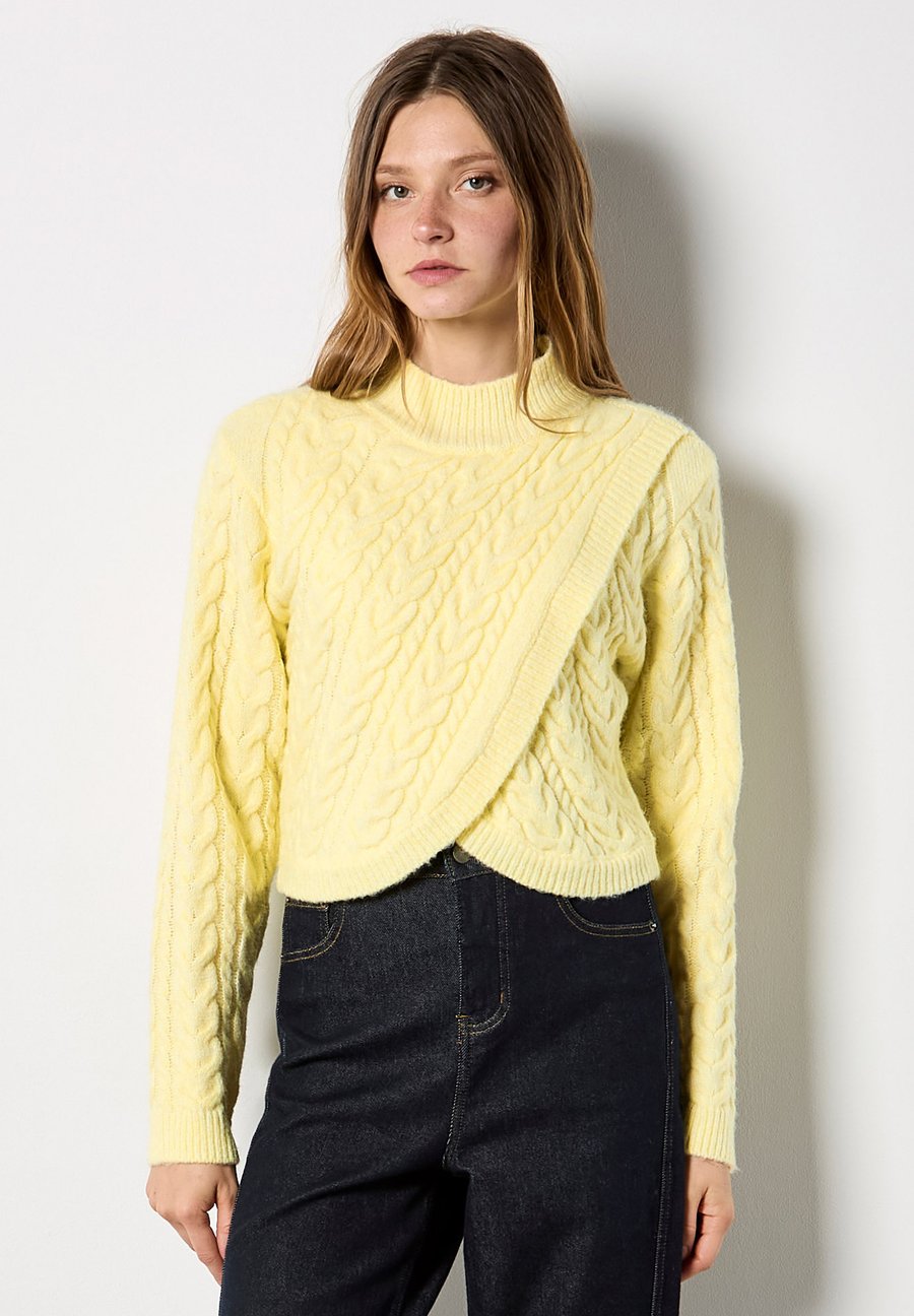 Джемпер Apricot CABLE KNIT WRAP JUMPER, Yellow
Джемпер Apricot CABLE KNIT WRAP JUMPER, Yellow
