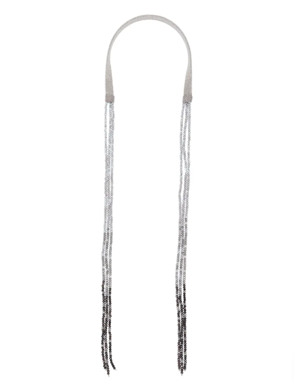 Колье с бусинами Peserico, серый 
Колье с бусинами Peserico, серый