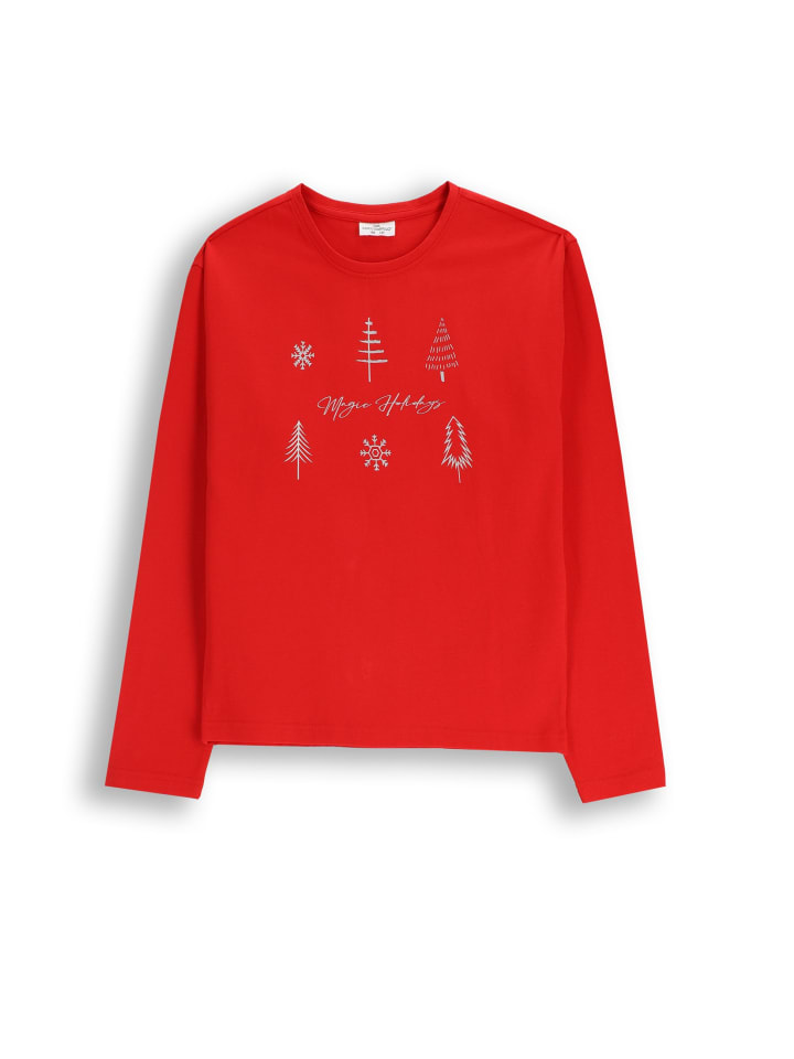 Рождественская футболка с длинными рукавами красного цвета Coccodrillo
Рождественская футболка с длинными рукавами красного цвета Coccodrillo