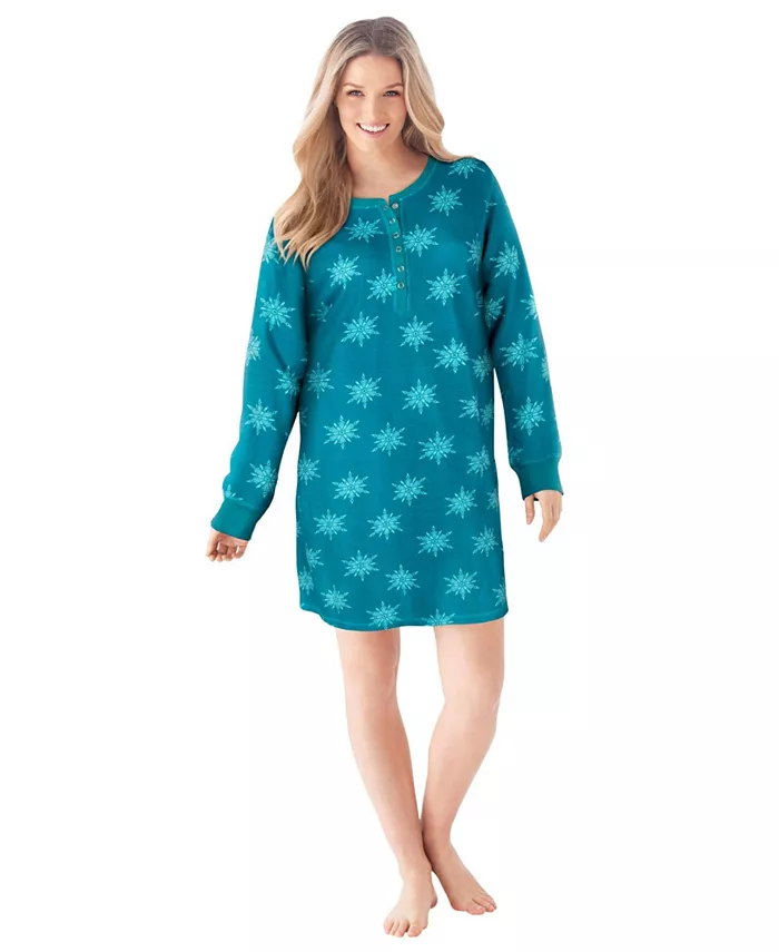 Женская термофутболка больших размеров Henley Dreams & Co., синий
Женская термофутболка больших размеров Henley Dreams & Co., синий