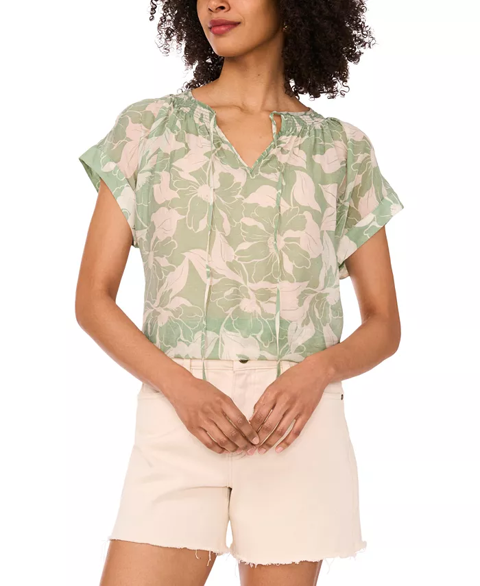 Женская крестьянская блузка с присборенным воротом Vince Camuto, зеленый
Женская крестьянская блузка с присборенным воротом Vince Camuto, зеленый