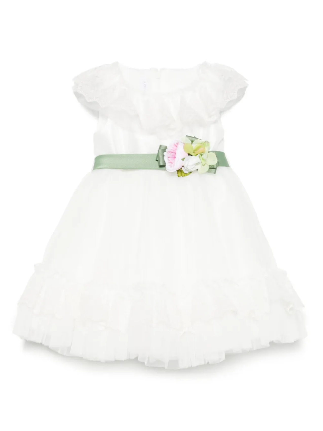 Платье Colorichiari с цветочной аппликацией, белый
Платье Colorichiari с цветочной аппликацией, белый